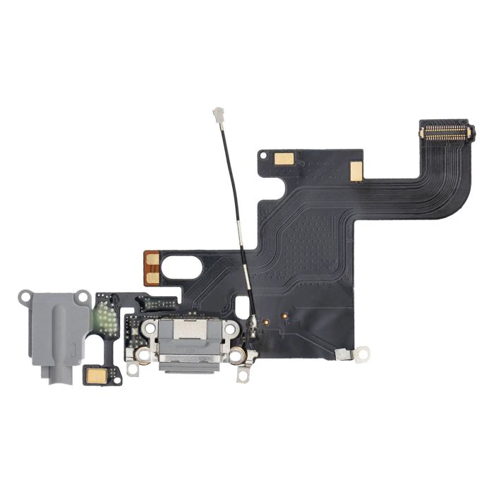 Ladebuchse Flexkabel für iPhone 6 (Aftermarket) (Space Grau)