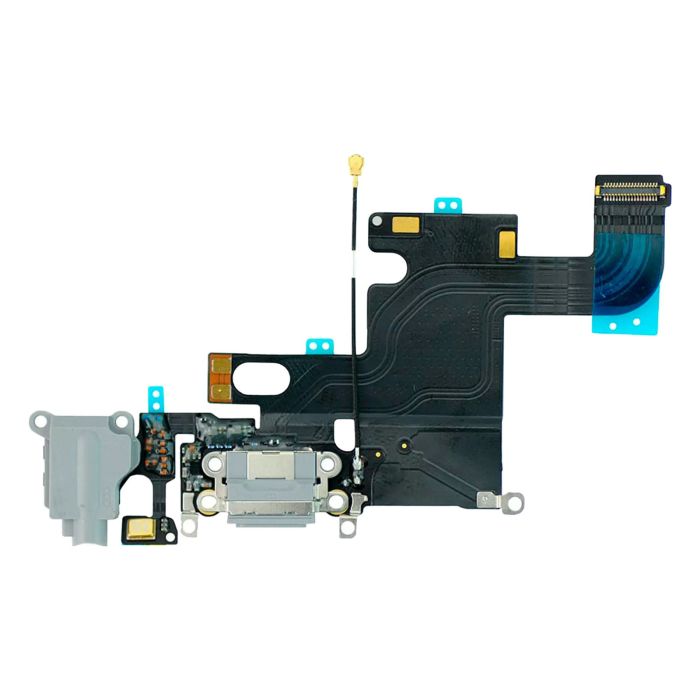 Ladebuchse Flexkabel für iPhone 6 (Premium) (Silber)