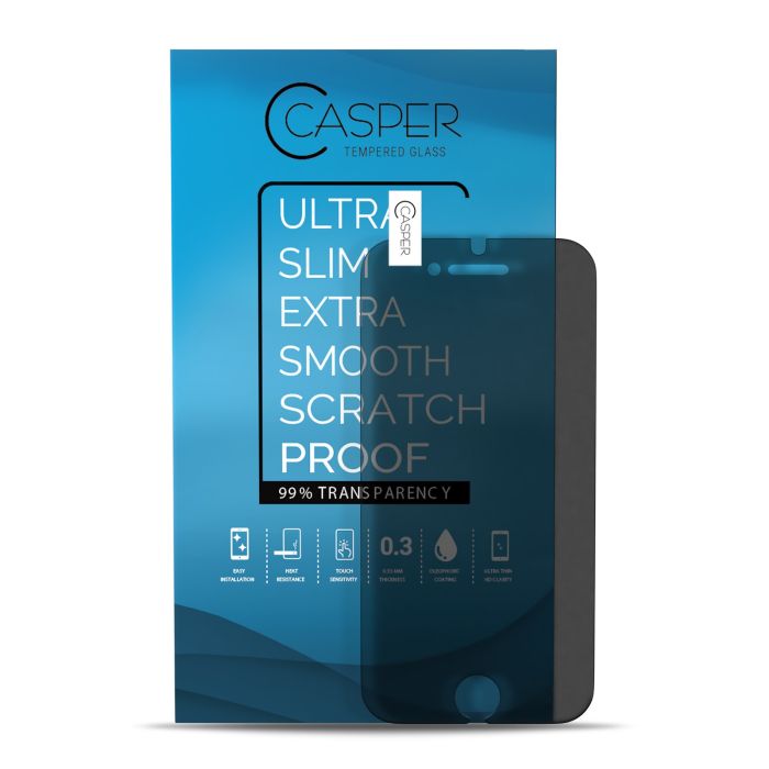 Casper Displayschutzglas für iPhone 6/ 6S/ 7/ 8 (10er Pack) (Privacy)