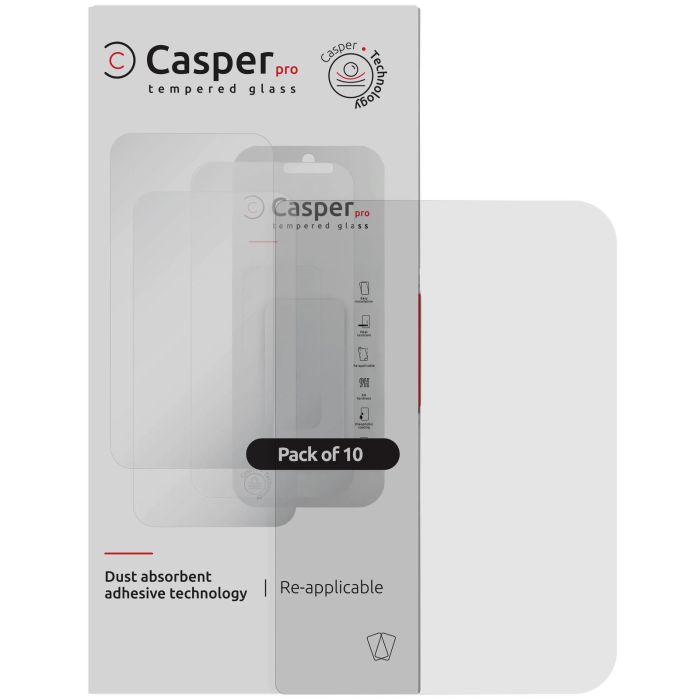 Casper Pro Displayschutzglas für iPhone Duo (10er Pack) (Transparent)