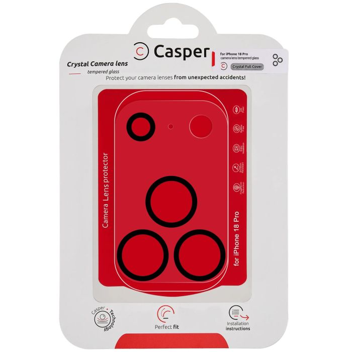 Casper Kameraschutz für iPhone 18 Pro (Crystal Full Abdeckung) (Transparent)