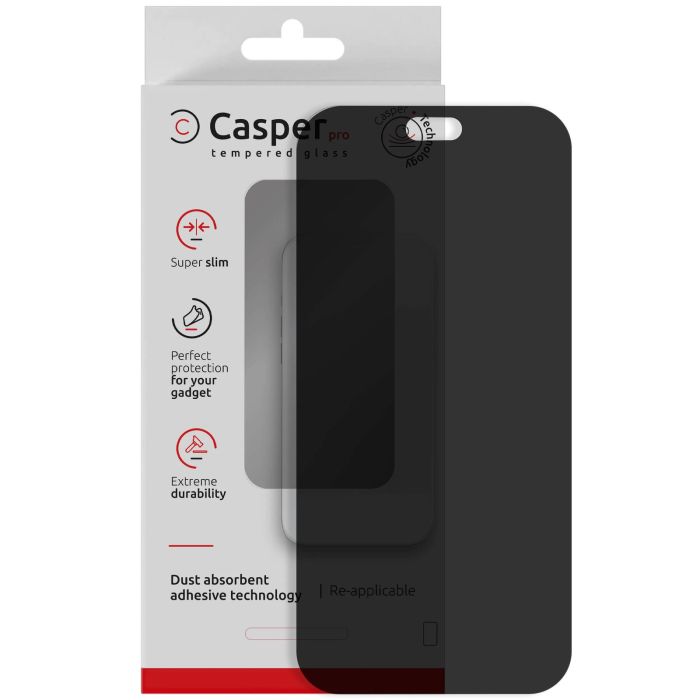 Casper Pro Displayschutzglas für iPhone 18 Pro Max (Retail-Verpackung) (Privacy)