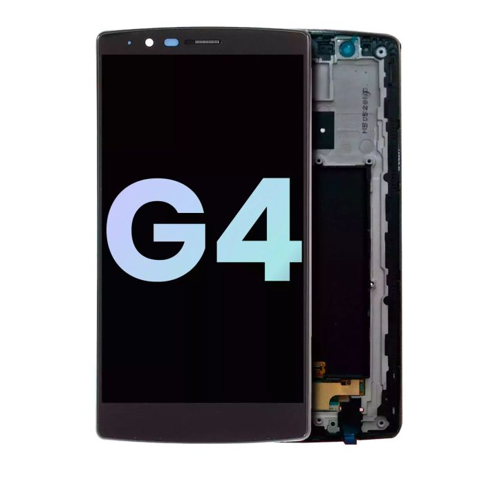 LCD Display Einheit mit Rahmen für LG G4 (Original) (Schwarz)
