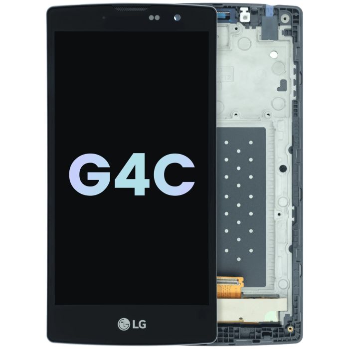 LCD Display Einheit mit Rahmen für LG G4c (Original) (Schwarz)