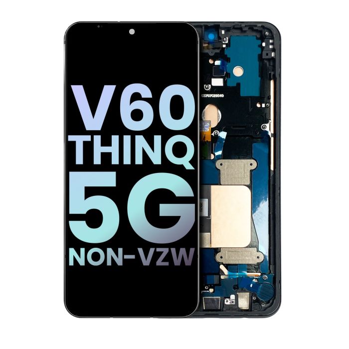 OLED Display mit Rahmen für LG V60 ThinQ 5G (Non-Verizon 5G UW Rahmen)