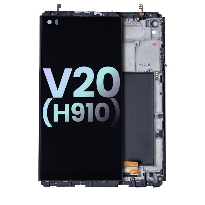 LCD Display Einheit mit Rahmen für LG V20 (H910) (Original) (Schwarz)