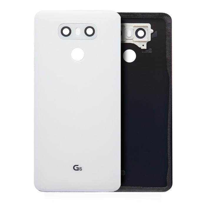 Rückseite Abdeckung mit Kleber vormontiert für LG G6 (Mystic White)