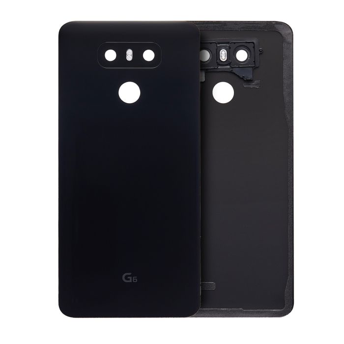 Rückseite Abdeckung mit Kleber vormontiert für LG G6 (Astro Black)
