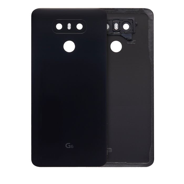 Rückseite Abdeckung mit Kleber vormontiert für LG G6 (Astro Black) Nr.2