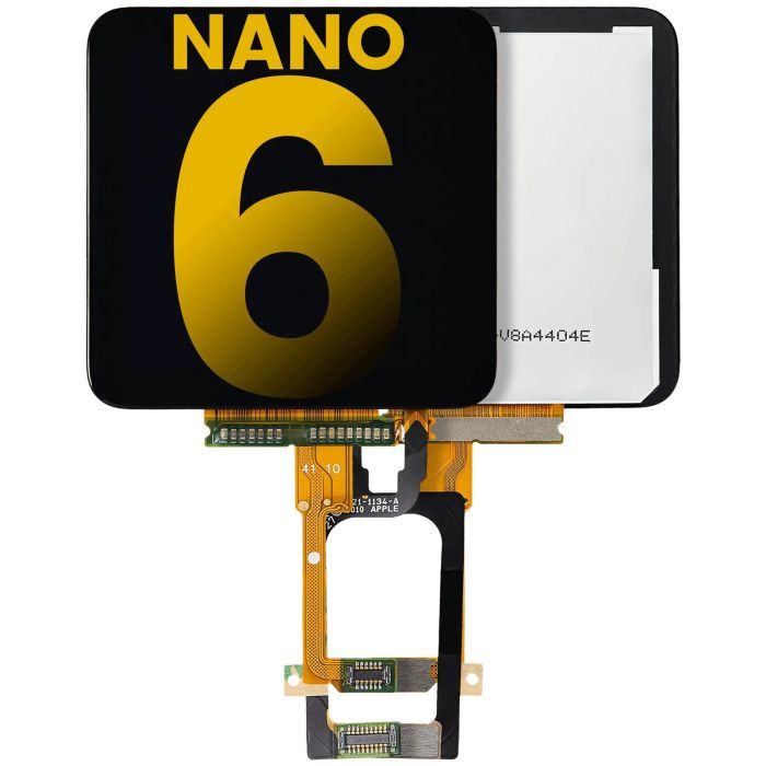 LCD Display Einheit für iPod Nano 6 (Schwarz) (Premium)