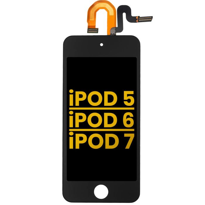 LCD Display Einheit für iPod Touch 5/ iPod Touch 6/ iPod Touch 7 (Schwarz)