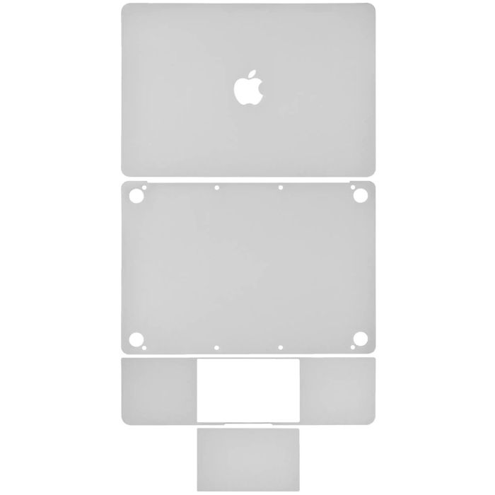 4-in-1 (Top, Bottom, Tastatur, Trackpad) Skin für MacBook 12" A1534 (Silber)