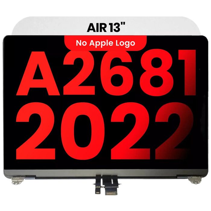 Komplette LCD Display Einheit für MacBook Air 13" (A2681/ Mitte 2022) (Silber)
