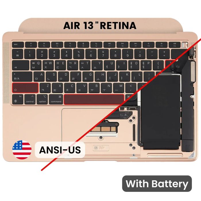 Top Case mit Akku und Tastatur (ANSI US) für MacBook Air 13" A2337 (2020) (Gold)