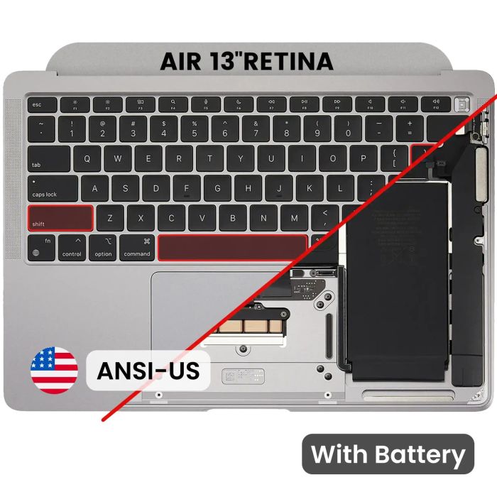 Top Case mit Akku und Tastatur (ANSI US) für MacBook Air 13" A2337 (2020)