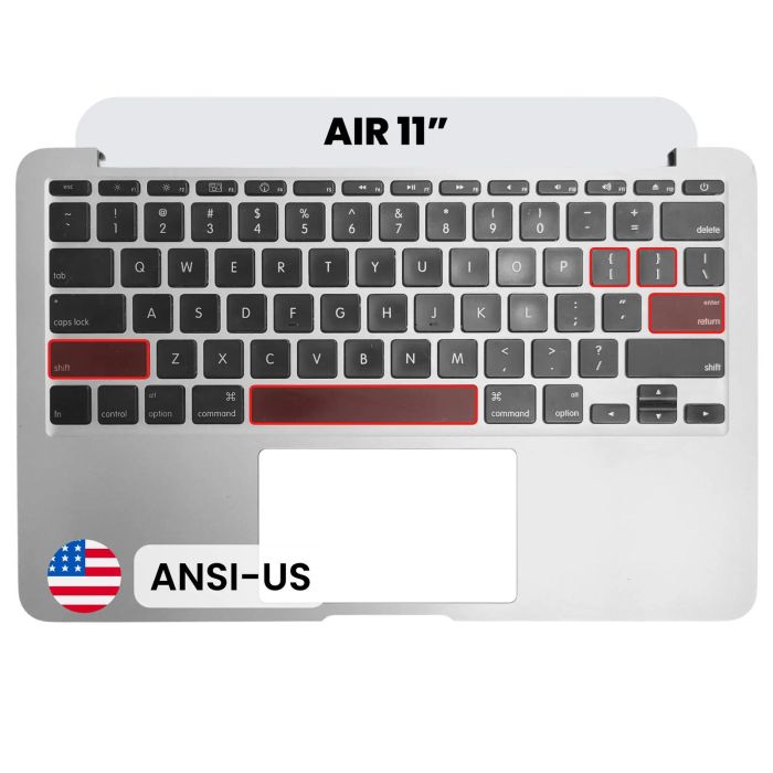 Top Case mit Non-Backlit Tastatur (ANSI US) für MacBook Air 11" A1370 (2010)