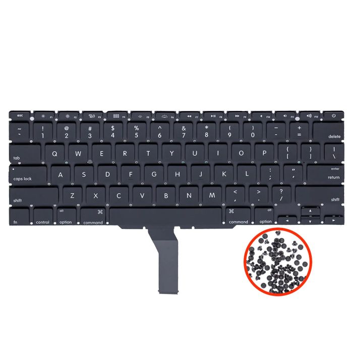 Tastatur mit Hintergrundbeleuchtung & Schrauben (US English) für MacBook Nr.2