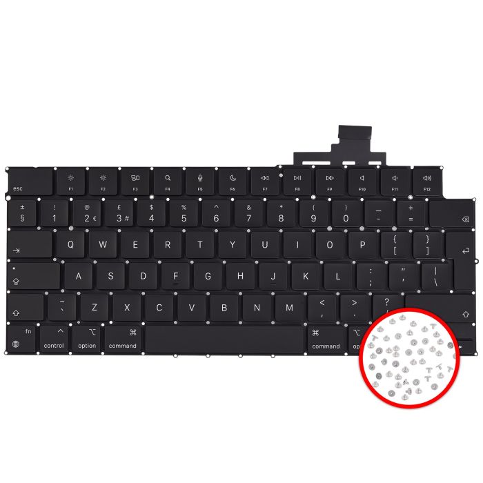 Tastatur mit Hintergrundbeleuchtung & Schrauben für MacBook Air 13" Nr.3