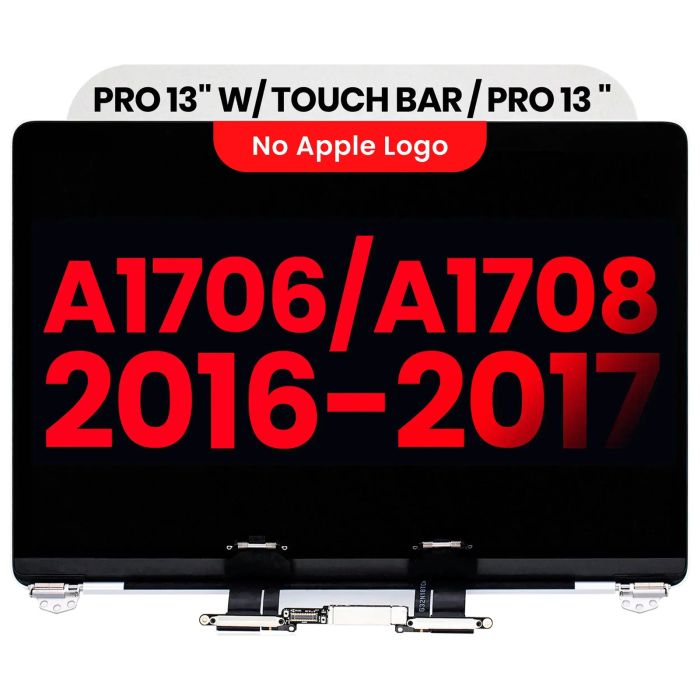 Komplette LCD Display Einheit für MacBook Pro 13" A1706/ A1708 (Space Grau)