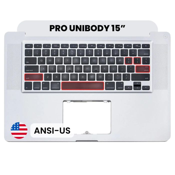 Top Case mit Tastatur (ANSI US) für MacBook Pro 15" A1286 (2009)