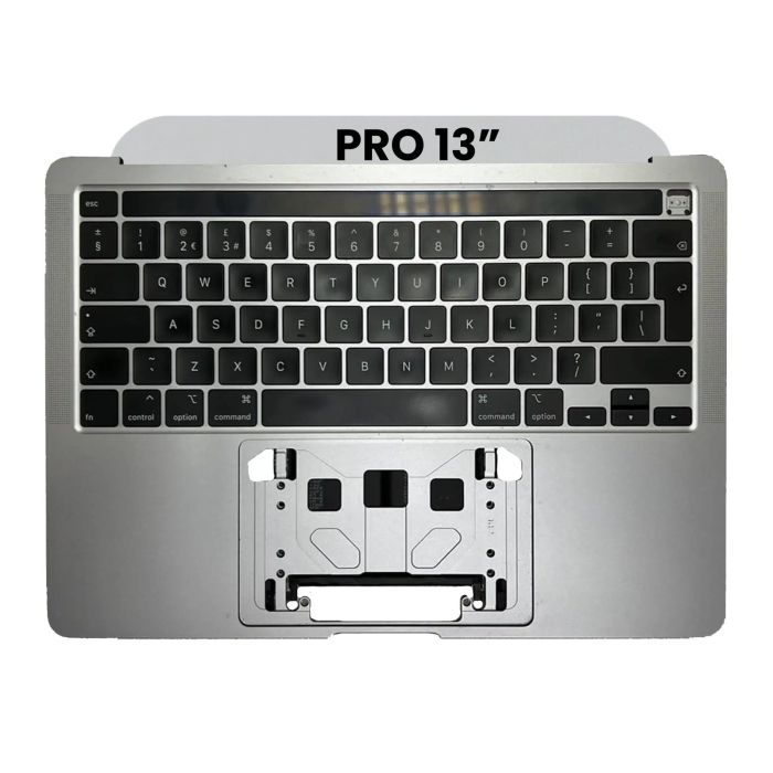 Top Case mit Tastatur (ISO UK) für MacBook Pro 13" A2251 (2020) (Space Grau)