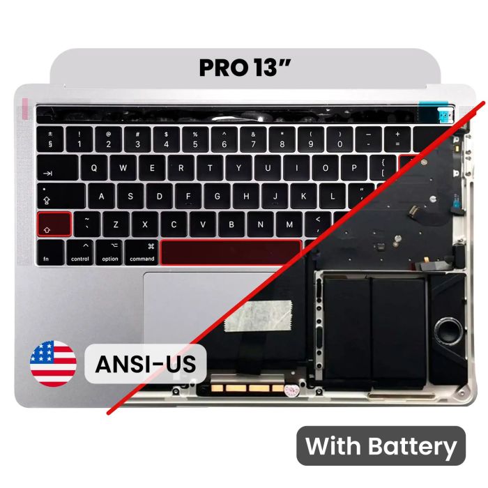 Top Case mit Akku und Tastatur (ANSI US) für MacBook Pro 13" A1706 (2016)