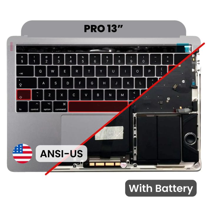 Top Case mit Akku und Tastatur (ANSI US) für MacBook Pro 13" A1706 (2016-2017)