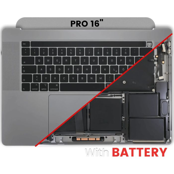 Top Case mit Akku und Tastatur (ISO German) für MacBook Pro 16" A2141 (2019)