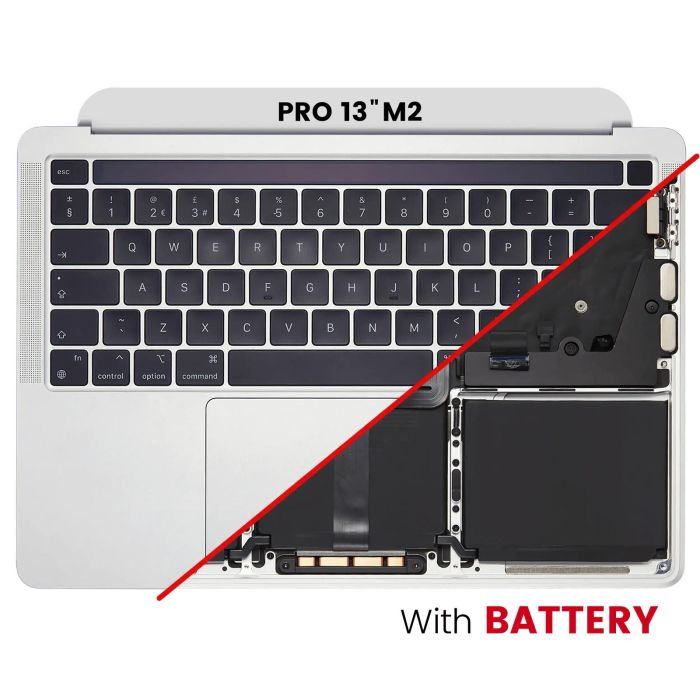 Top Case mit Akku und Tastatur (ISO UK) für MacBook Pro 13" A2338 (2020)