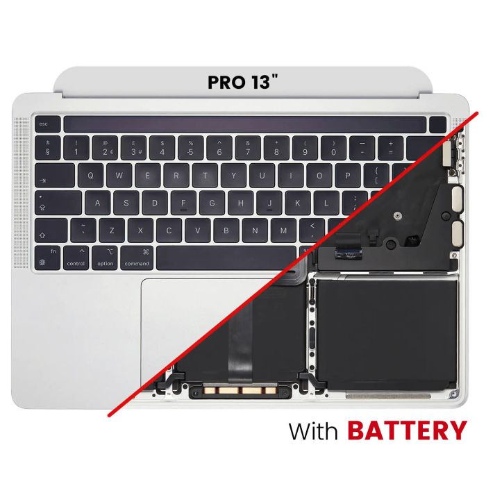 Top Case mit Akku und Tastatur (ANSI US) für MacBook Pro 13" A2338 (2020) (M1)