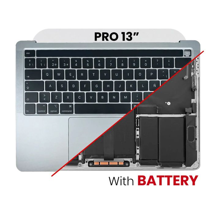 Top Case mit Akku und Tastatur (ISO UK) für MacBook Pro 13" A2251 (2020)