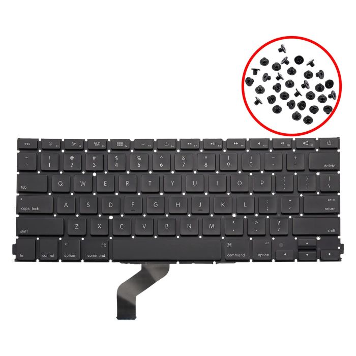 Tastatur mit Hintergrundbeleuchtung & Schrauben (US English) für MacBook Nr.4