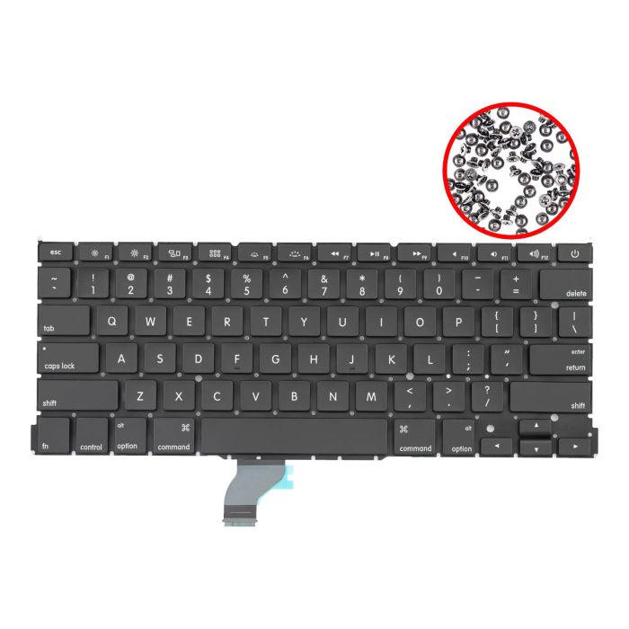 Tastatur mit Hintergrundbeleuchtung & Schrauben (US English) für MacBook Nr.6