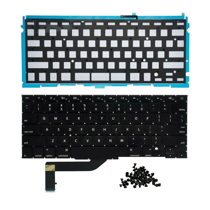 Tastatur mit Hintergrundbeleuchtung & Schrauben (US English) für MacBook Nr.7