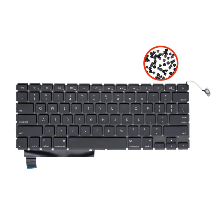 Tastatur mit Hintergrundbeleuchtung & Schrauben (US English) für MacBook Nr.8