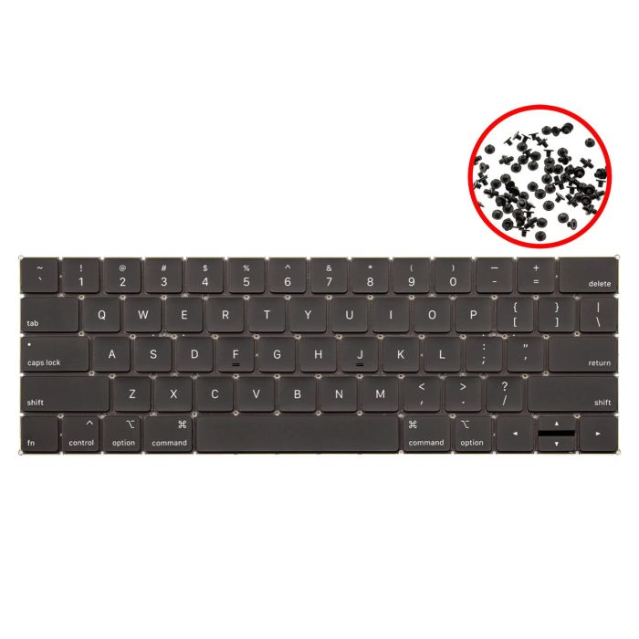 Tastatur mit Hintergrundbeleuchtung & Schrauben für MacBook Pro 13"/ Pro 15"