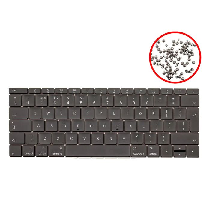Tastatur mit Hintergrundbeleuchtung & Schrauben für MacBook Pro 13" A1708