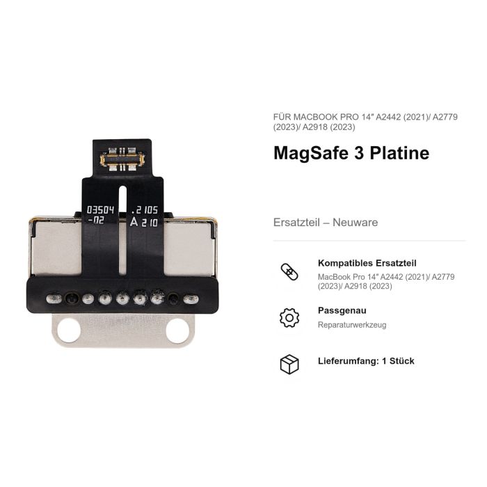 MagSafe 3 Platine für MacBook Pro 14" A2442 (2021)/ A2779 (2023)/ A2918 (2023)
