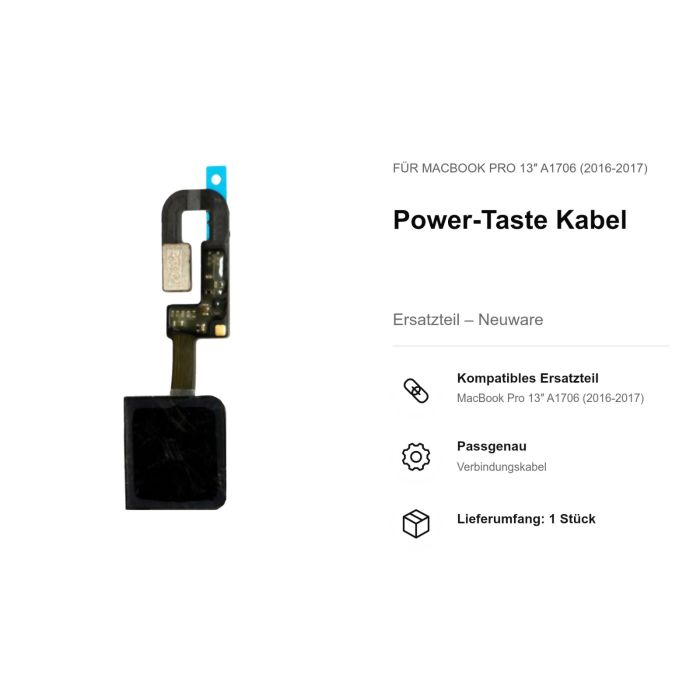 Power-Taste Kabel für MacBook Pro 13" A1706 (2016-2017)