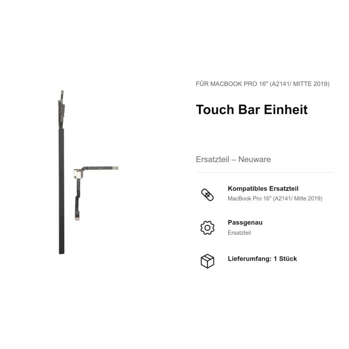 Touch Bar Einheit für MacBook Pro 16" (A2141/ Mitte 2019)