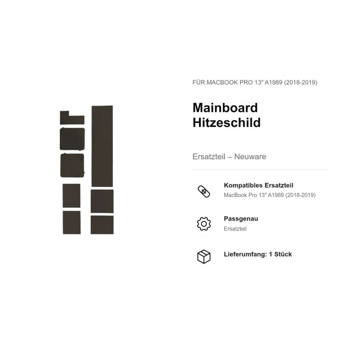Mainboard Hitzeschild für MacBook Pro 13" A1989 (2018-2019)