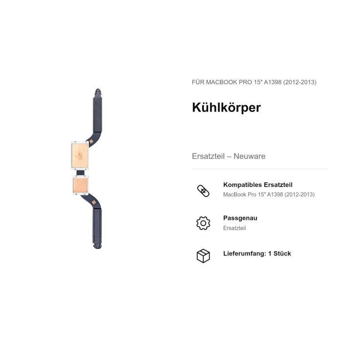Kühlkörper für MacBook Pro 15" A1398 (2012-2013)