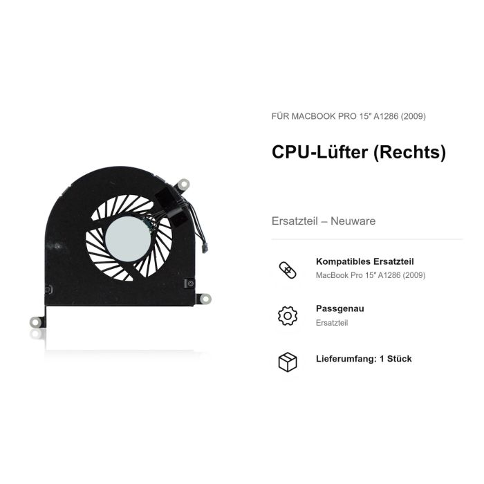 CPU-Lüfter (Rechts) für MacBook Pro 15" A1286 (2009)