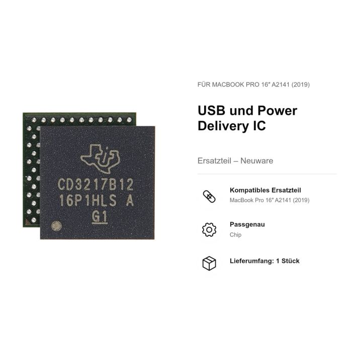 USB und Power Delivery IC für MacBook Pro 16" A2141 (2019)