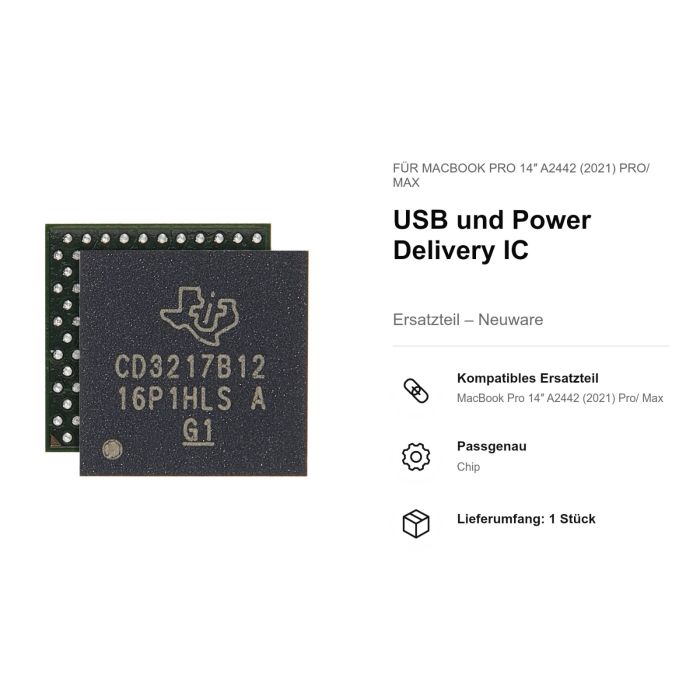 USB und Power Delivery IC für MacBook Pro 14" A2442 (2021) Pro/ Max