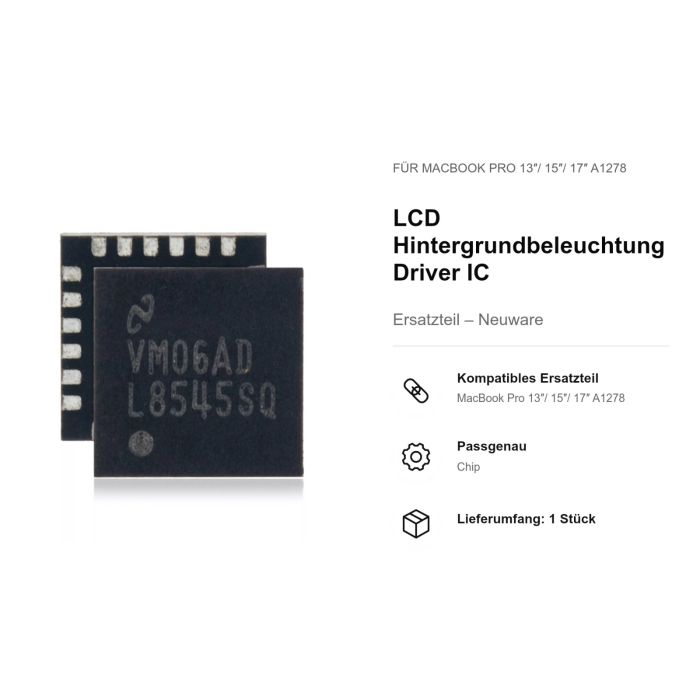 LCD Hintergrundbeleuchtung Driver IC für MacBook Pro 13"/ 15"/ 17" A1278