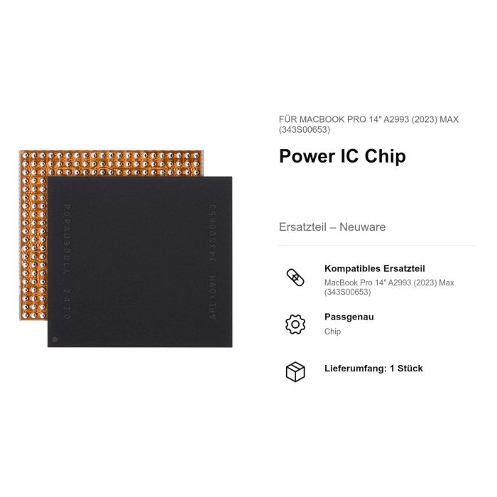 Power IC Chip für MacBook Pro 14" A2993 (2023) Max (343S00653)