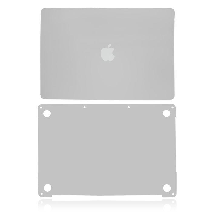 2-in-1 (Top, Bottom) Skin für MacBook Pro 13" A2251 (2020) (Silber)
