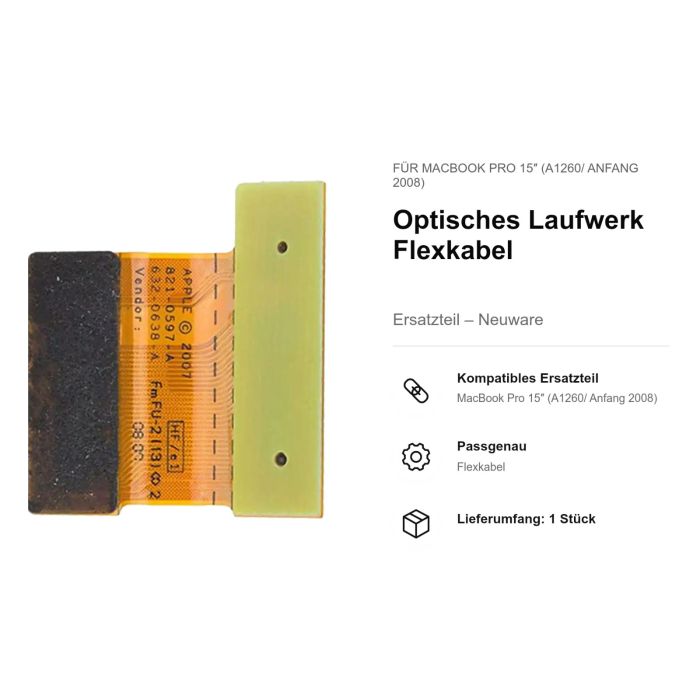 Optisches Laufwerk Flexkabel für MacBook Pro 15" (A1260/ Anfang 2008)
