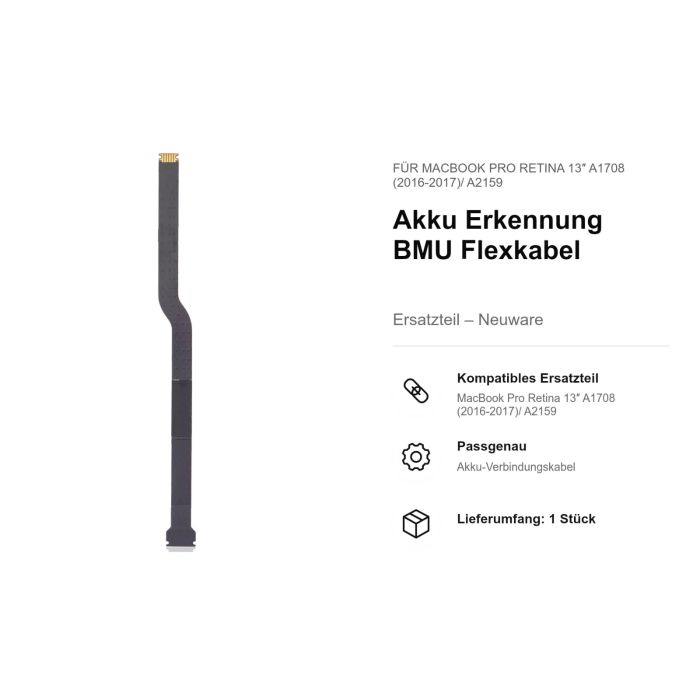Akku Erkennung BMU Flexkabel für MacBook Pro Retina 13" A1708 (2016-2017)/ A2159